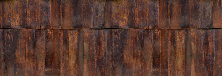 rusty iron sheet wall for background