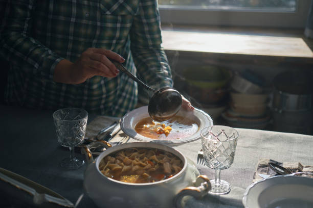 istock Chicken Noodles Soup with Fresh Vegetables 1356837734