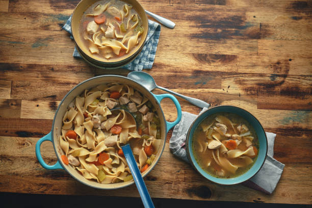 istock Chicken Noodles Soup with Fresh Vegetables 1356837776