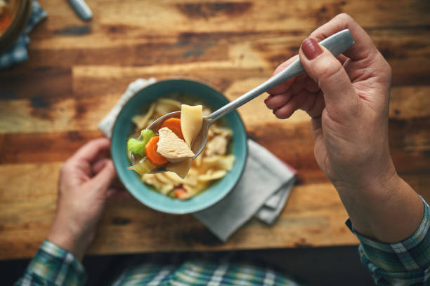 istock Chicken Noodles Soup with Fresh Vegetables 1356837809