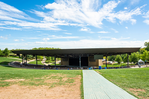 Bethel, New York, United States of America - September 11 ,2016. The Pavilion amphitheatre at the Bethel Woods Center for the Arts in Bethel, NY.