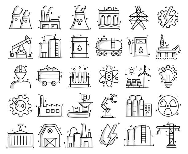 Heavy and Power Industry Related Objects and Elements. Hand Drawn Vector Doodle Illustration Collection. Hand Drawn Icons Set. Heavy and Power Industry Related Objects and Elements. Hand Drawn Vector Doodle Illustration Collection. Hand Drawn Icons Set. doodle stock illustrations
