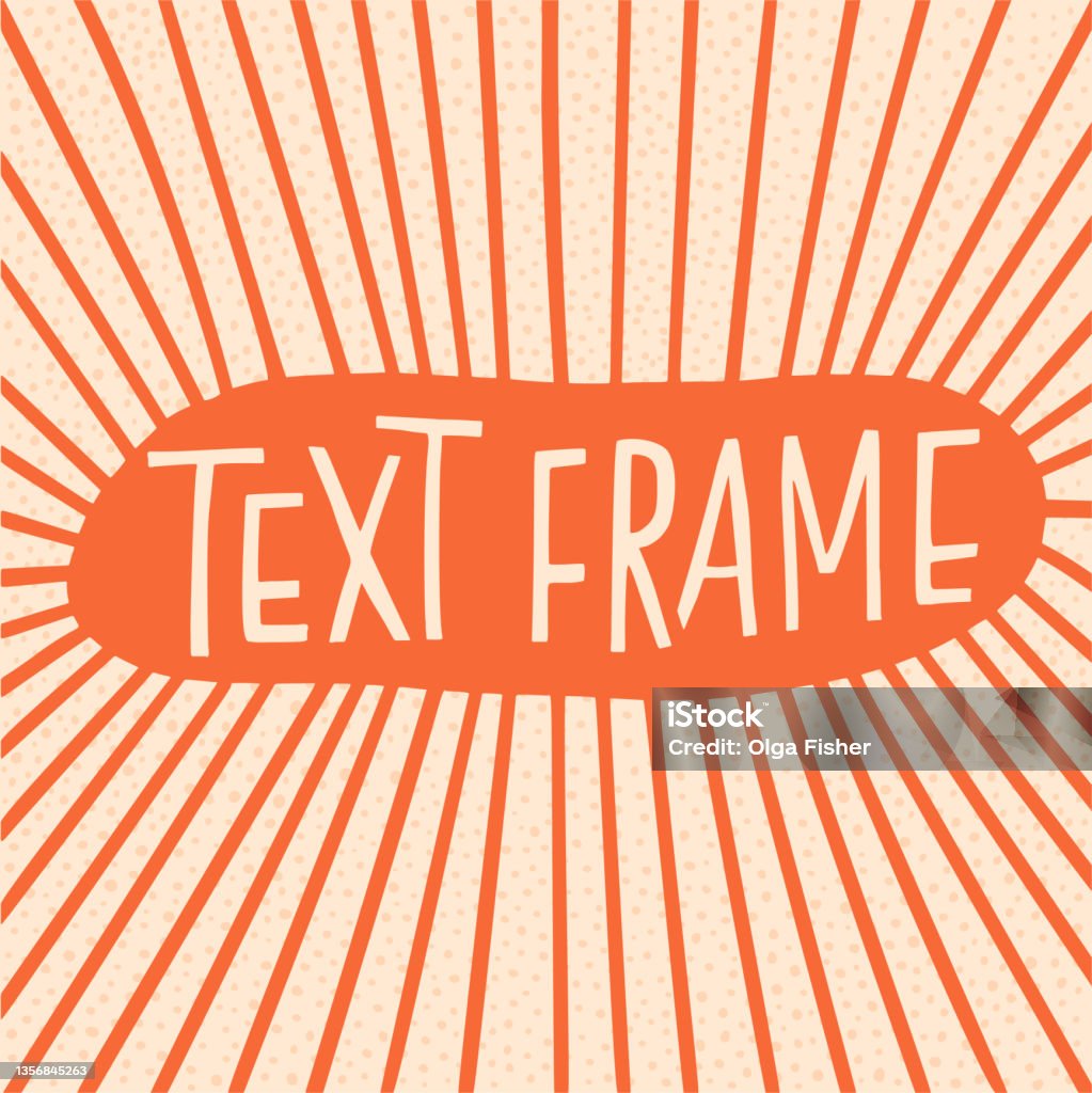 Text Reframe Retro Text Frame Stock Illustration - Download Image Now - Abstract ...