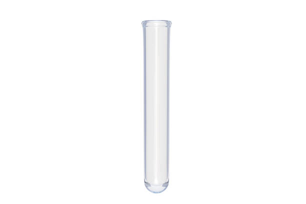 Empty test tube isolated on white background. 3d render Empty test tube isolated on white background. 3d render tube stock pictures, royalty-free photos & images