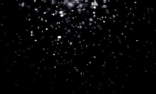 texture of falling snow, layer to overlay on a black background