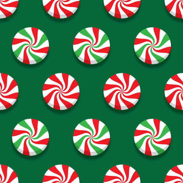 ilustrações de stock, clip art, desenhos animados e ícones de peppermint pattern 2 - peppermint