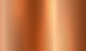 Copper metal texture. Brown shiny banner. Vector reflection gradient.