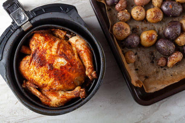 istock A whole chicken cooked inside an air frier concept 1356872168