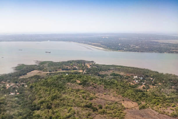 istock Aerial landscape shot from sky 1356879092