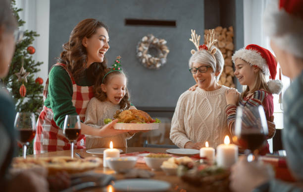 istock family celebrating Christmas 1356885245