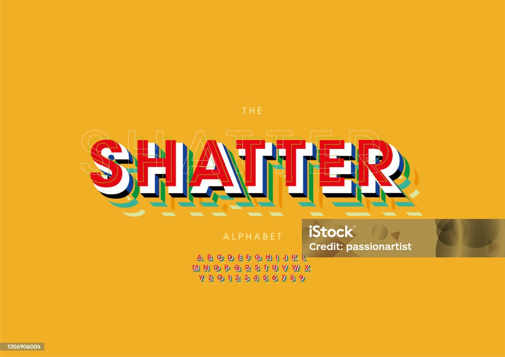 Shatter Me Lettering Shatter Alphabet Stock Illustration - Download Image Now - Abstract ...