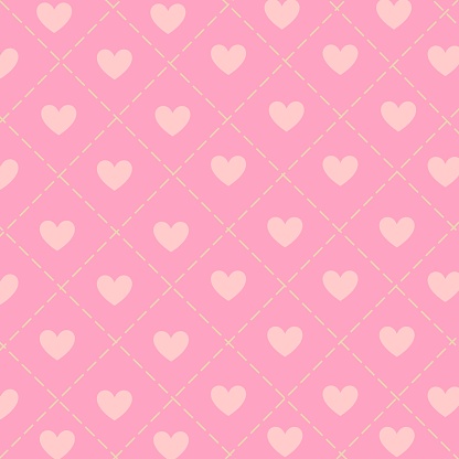 Pink Love Lattice Girly Background.
