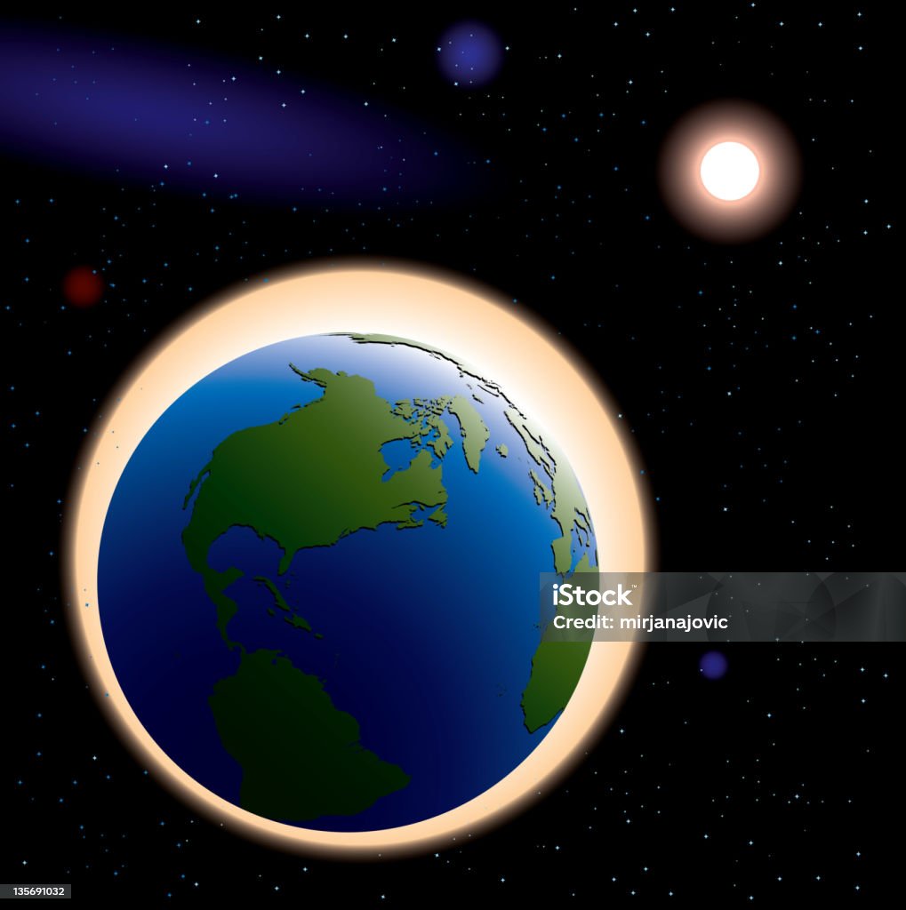 地球のスペース - まぶしいのロイヤリティフリーベクトルアート