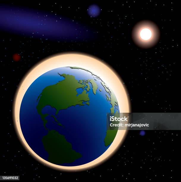 地球のスペース - まぶしいのベクターアート素材や画像を多数ご用意 - まぶしい, アジア大陸, イラストレーション