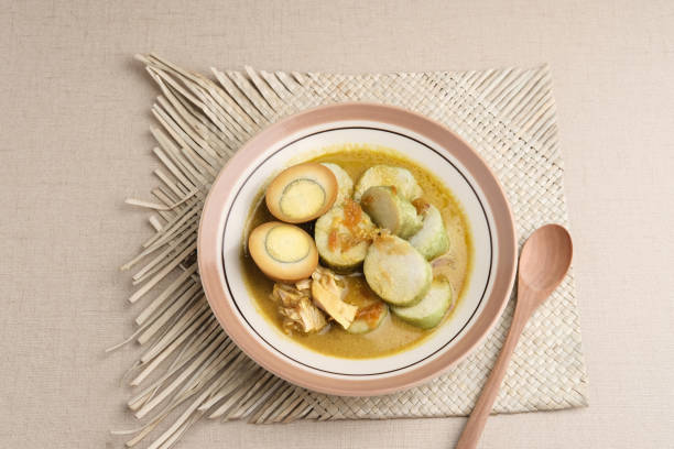 istock Lontong Opor, Indonesian traditional breakfast or a Eid menu. 1356910575