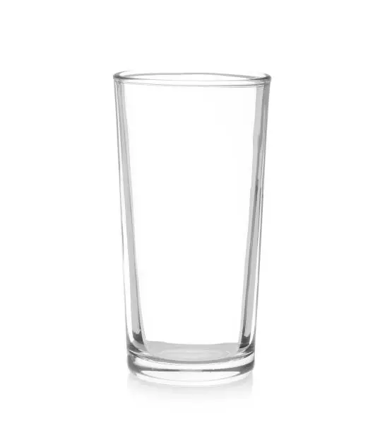 New clean empty glass isolated on white