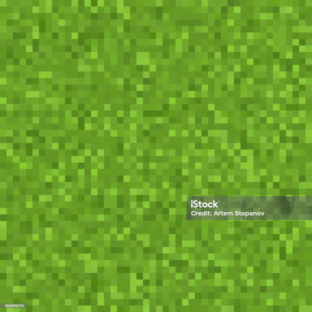 Pixel Grass Texture Background Green Retro Square Grass Pattern Stock  Illustration - Download Image Now - iStock
