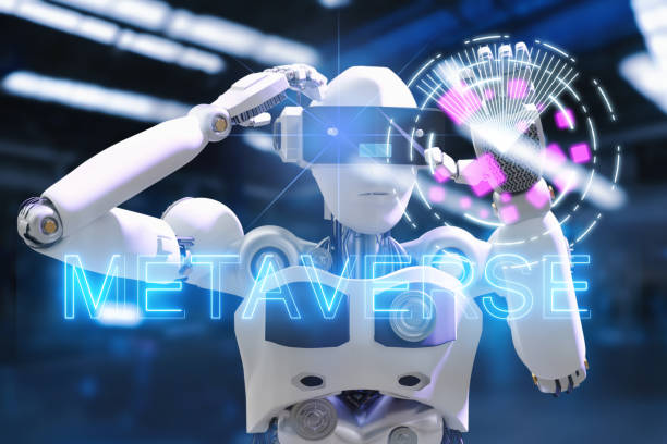istock Robot metaverse VR avatar reality game virtual reality of people blockchain technology investment, business lifestyle virtual reality vr world connection cyber avatar metaverse people 2022 3D RENDER 1356911592