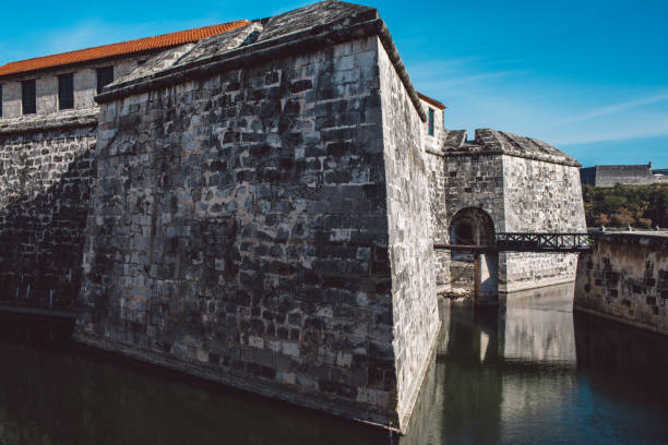 istock Old Bridge Over River Against Buildings 1356914030