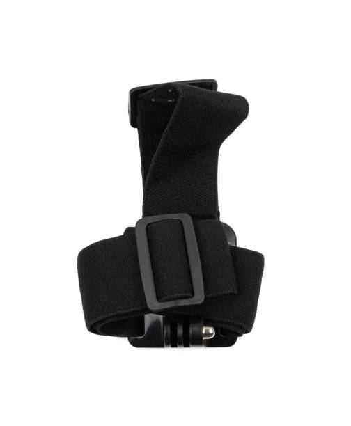 istock Gopro camera accessories on white background 1356915443