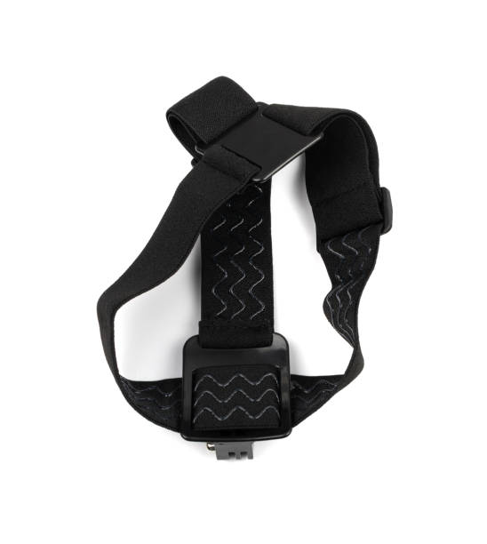istock Gopro camera accessories on white background 1356915453