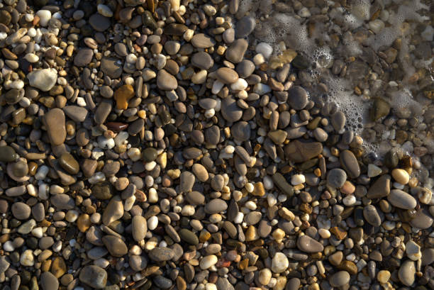 istock Natural textured background of multicolored pebbles 1356921039