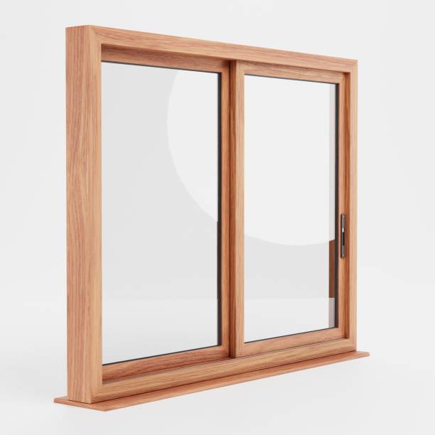 istock Realistic 3D Render of Double Sliding Window 1356923371