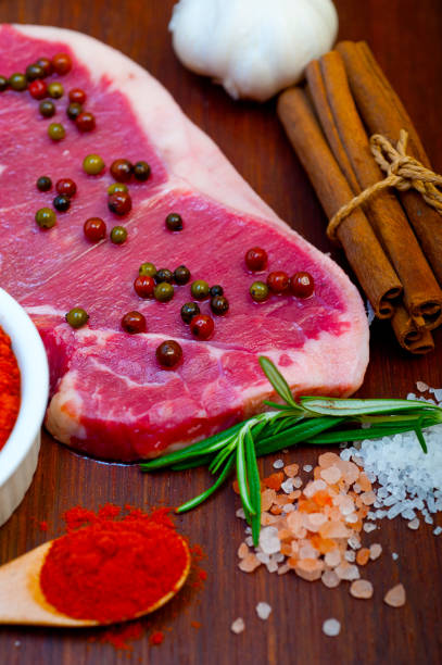 istock raw uncooked  ribeye beef steak butcher selection 1356925684
