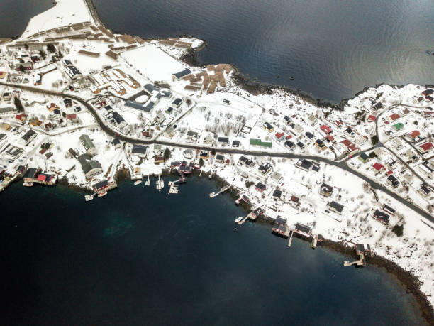 istock Lofoten Islands aerial view 1356930483