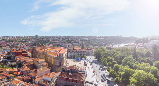 Panoramic view of the Porto city. Portugal. stock photo