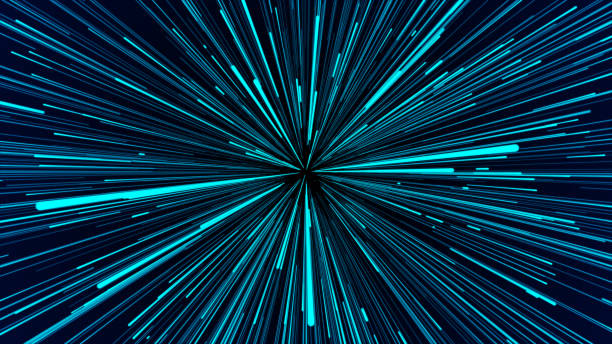 istock Abstract circular light speed background. Dynamic lines. Futuristic explosion of light. Colored rays in motion. Transfer of big data cyberspace. 3D rendering. 1356933499
