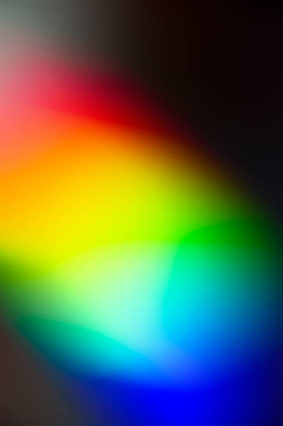 istock Red, blue, green spot on a black background. 1356936840