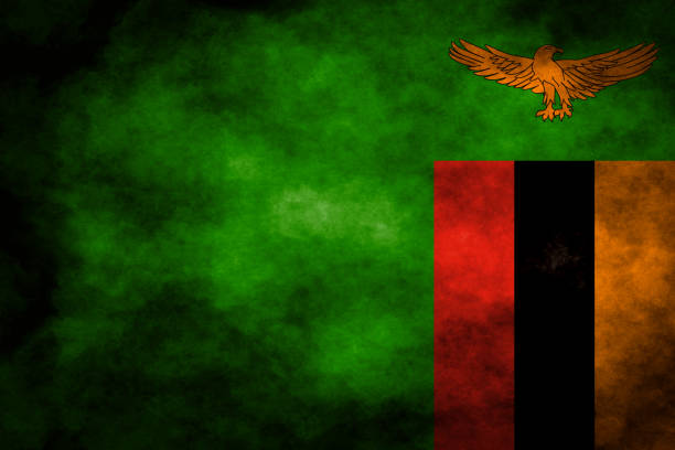 Grunge Flag of Zambia  close-up Grunge Flag of Zambia  close-up zambia flag stock pictures, royalty-free photos & images