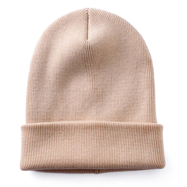 istock Woolen knitted women's hat on a white isolated background. 1356939766