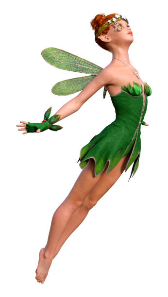 istock 3D illustration spring fairy on white 1356945212