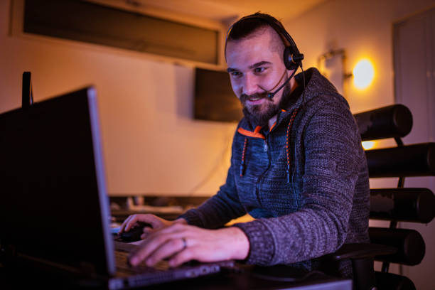 istock Successful Caucasian trader working late from home office 1356949651