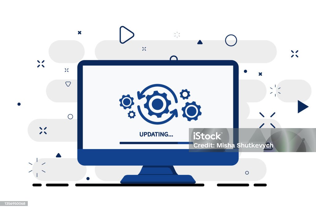 Picture Loading Computer Data Loading Process In Computer Screen System Software Update Data Upgrade ...