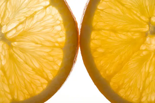 orange slices hanged on a rope