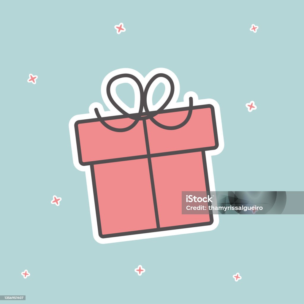 Present Box Sticker Present Box Sticker Illustration Stock Illustration - Download Image ...