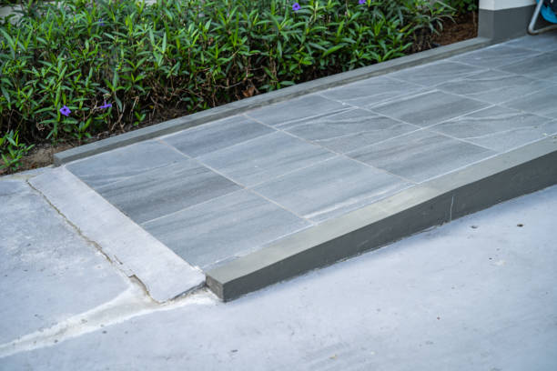 istock Building entrance trail with ramp for elder old or cannot self help people disability person wheelchair. 1356959160