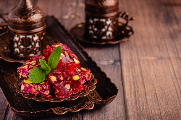 istock Turkish Delight and Traditional Turkish Coffee. 1356960505