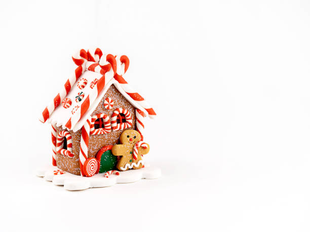 istock Gingerbread house on a white background. 1356960519