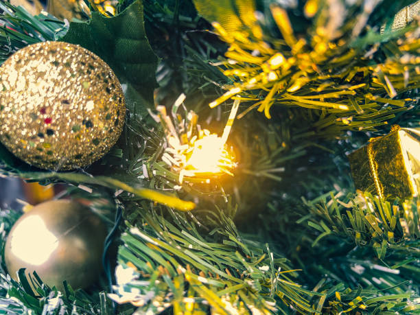 istock Lights and decorative on the Christmas tree. 1356961577