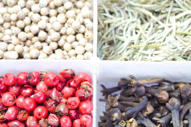 Herbs on Market in Aups, Provence, France.