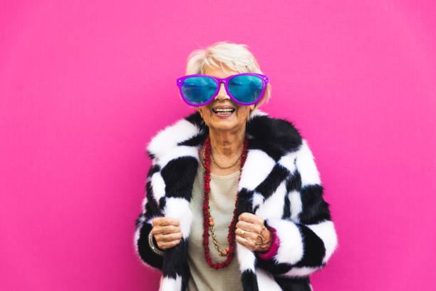 istock Senior woman with fancy style 1356976651