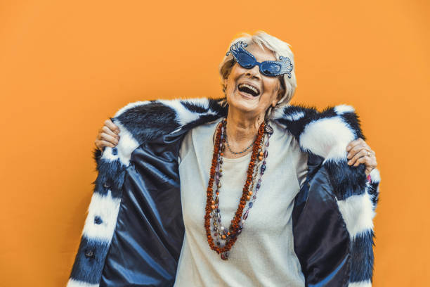 istock Senior woman with fancy style 1356976674