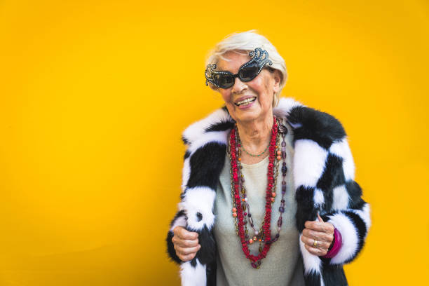 istock Senior woman with fancy style 1356976689