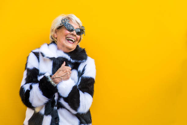istock Senior woman with fancy style 1356977231