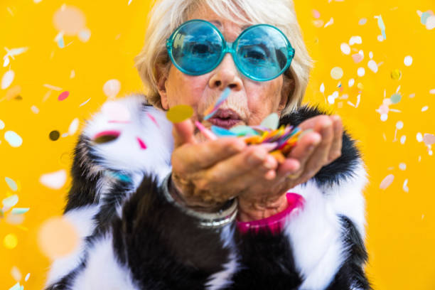 istock Senior woman with fancy style 1356977257