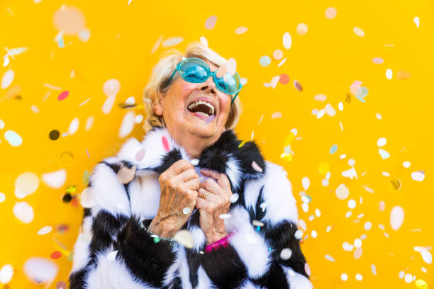 istock Senior woman with fancy style 1356977274